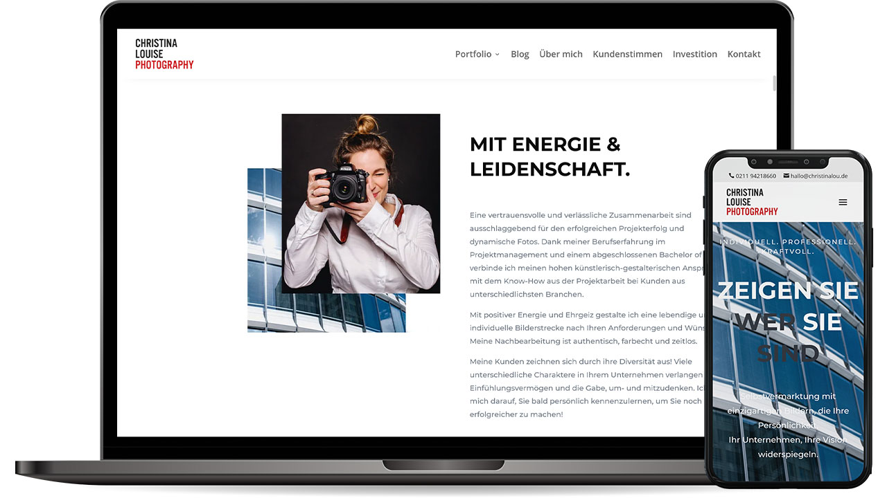 Responsive Screenshots der Website businessfotografie-duesseldorf.de